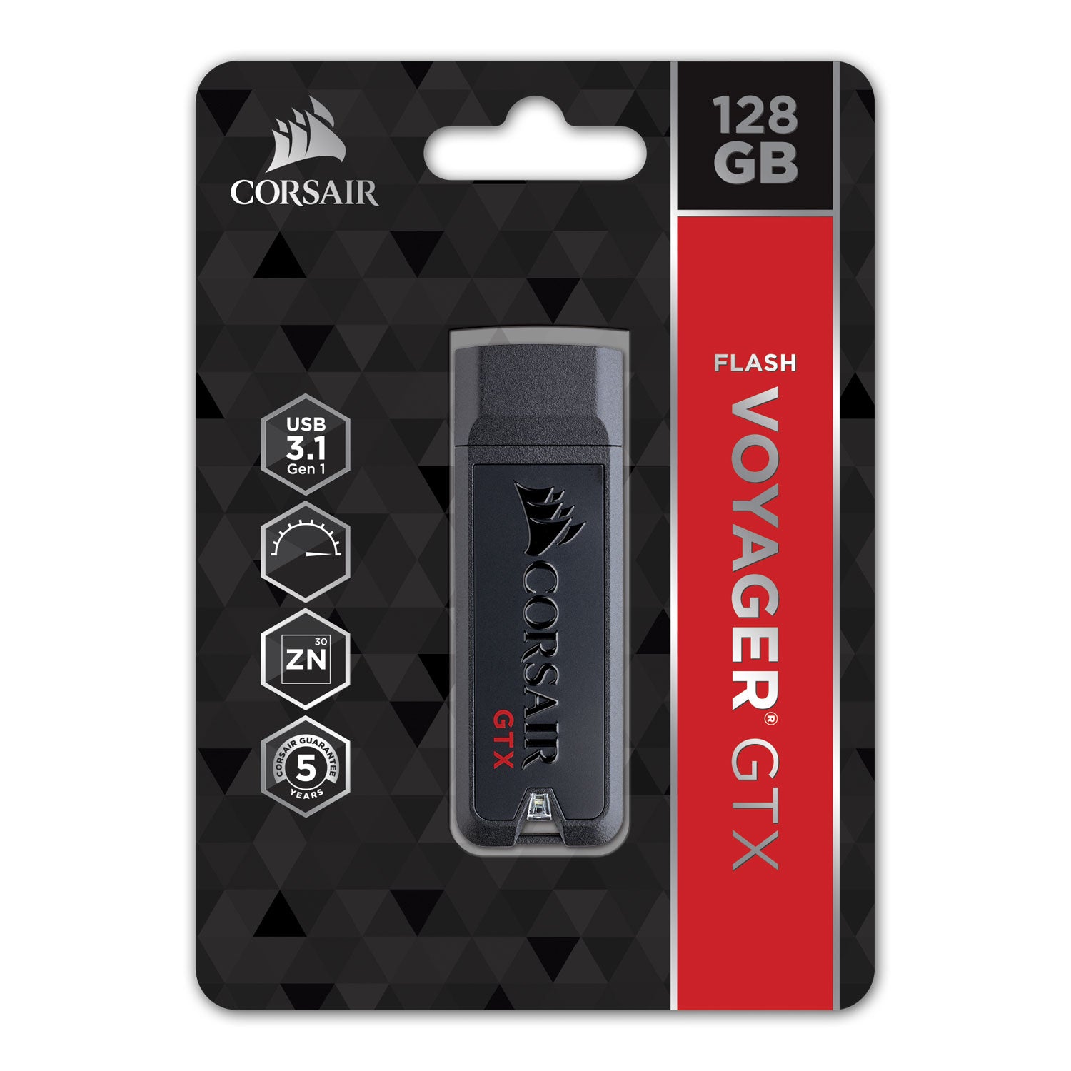 Corsair Flash Voyager GTX 128GB USB 3.1 Gen1 Memory Stick/Drive