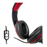 Xclio HU728 USB Digital over-ear Gaming Headphones with Microphone Black Red