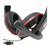 Xclio HU728 USB Digital over-ear Gaming Headphones with Microphone Black Red