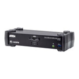 ATEN 2-Port USB 3.0 4K HDMI KVMP Switch with Audio Mixer Mode