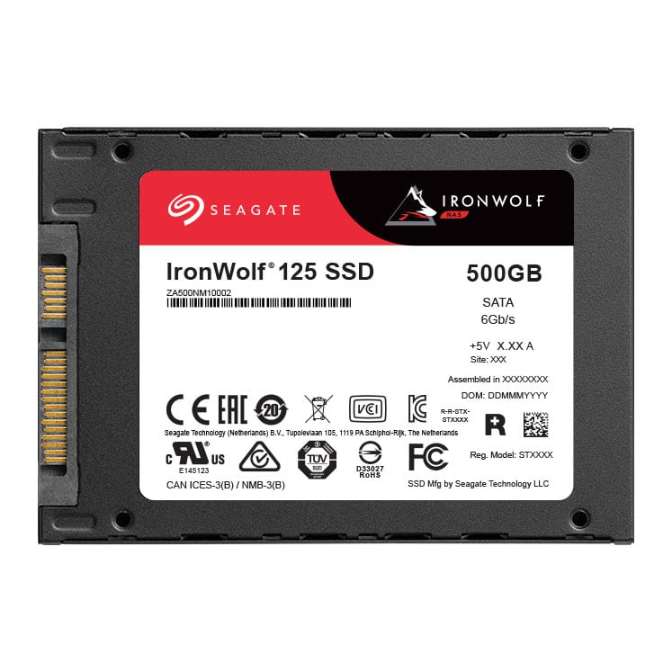 Seagate 500GB IronWolf 125 NAS SSD SATA 2.5"