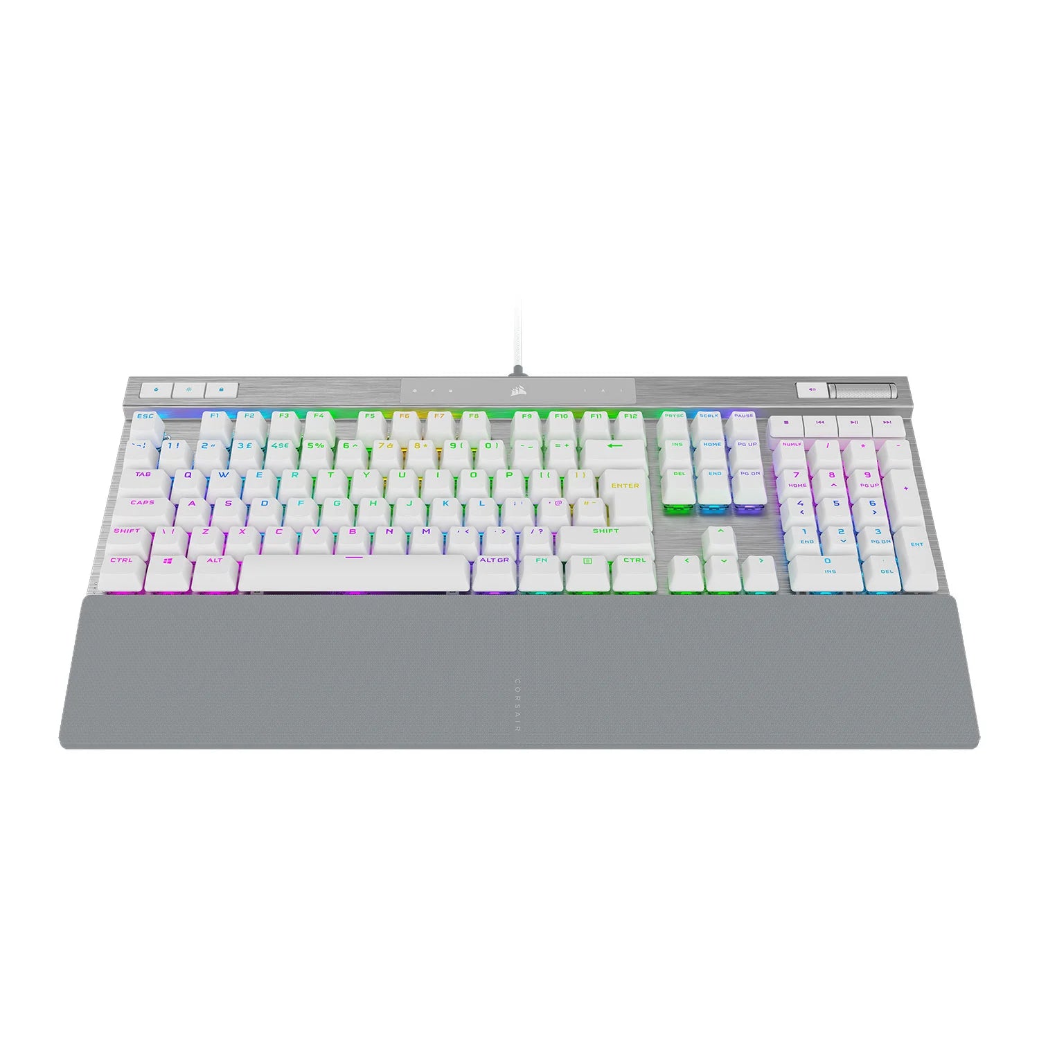 K70 PRO RGB Optical-Mechanical Gaming Keyboard with PBT DOUBLE SHOT PRO  Keycaps — White (FR)