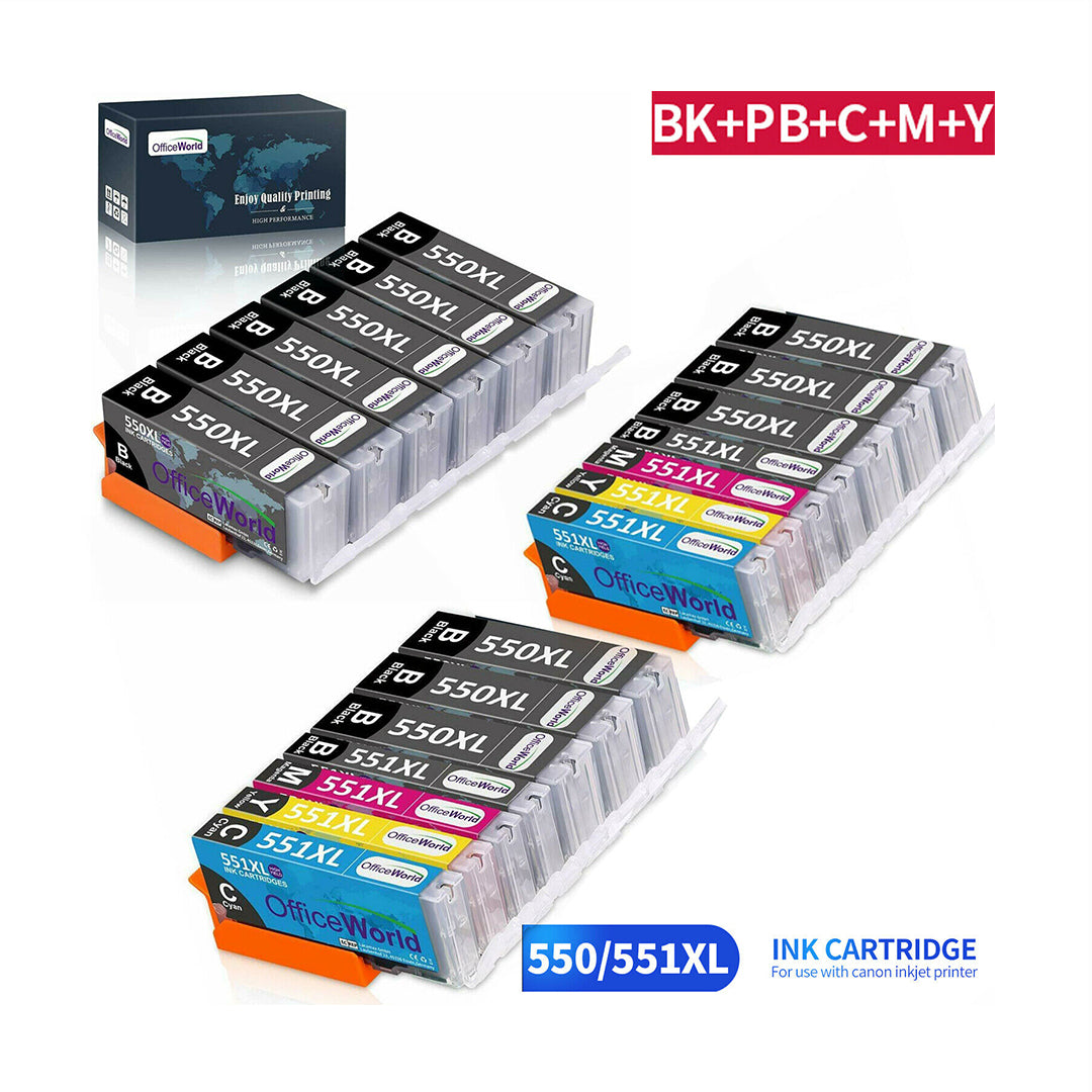 20 Ink cartridges For Canon PGI550XL CLI551XL MG5650 IP7250 MX925 MG6450 Printer
